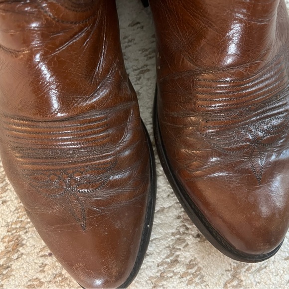 Mens leather cowboy boots - Picture 5 of 7